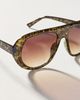 By Anthropologie Wrapped Aviator Sunglasses - 3