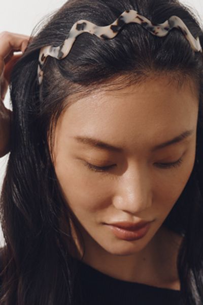 By Anthropologie Zigzag Resin Headbands Set Of 2
