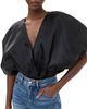 By Efrain Mogollon By Efrain Mogollon Aura Organza Bodysuit Black 8 - 1