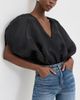 By Efrain Mogollon By Efrain Mogollon Aura Organza Bodysuit Black 8 - 2