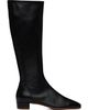 BY FAR BY FAR Black Edie Leather Knee-High Boots - 1