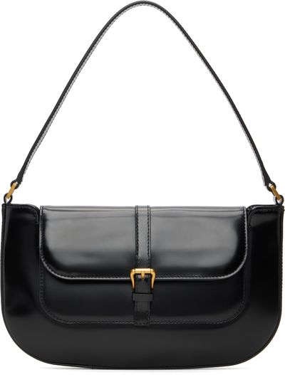 BY FAR BY FAR Black Miranda Semi Patent Leather Shoulder Bag