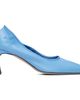BY FAR BY FAR Blue Carre Nappa Leather Heels - 1