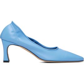BY FAR BY FAR Blue Carre Nappa Leather Heels
