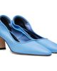 BY FAR BY FAR Blue Carre Nappa Leather Heels - 4