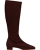 BY FAR BY FAR Brown Edie Nubuck Knee-High Boots - 1