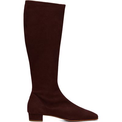 BY FAR BY FAR Brown Edie Nubuck Knee-High Boots