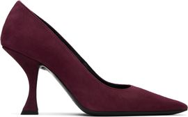BY FAR BY FAR Burgundy Viva Suede Heels