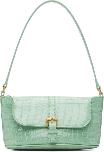 BY FAR BY FAR Green Croco Miranda Baguette Bag