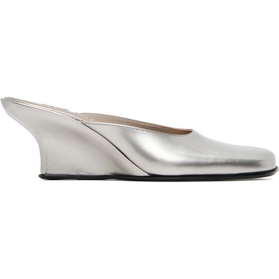 BY FAR BY FAR Silver Caroo Closed Toe Heels