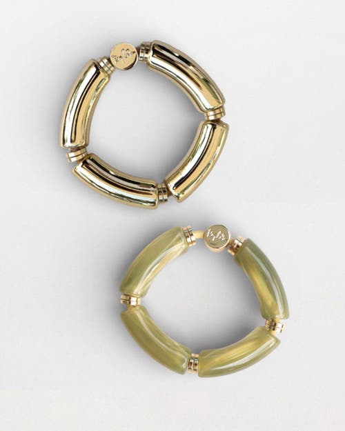By Lilla By Lilla Lime Champagne Capsule Bracelet Hairtie Set 
