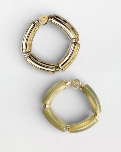By Lilla By Lilla Lime Champagne Capsule Bracelet Hairtie Set 