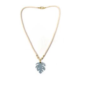 By Lilla By Lilla Rope Leaf Necklace