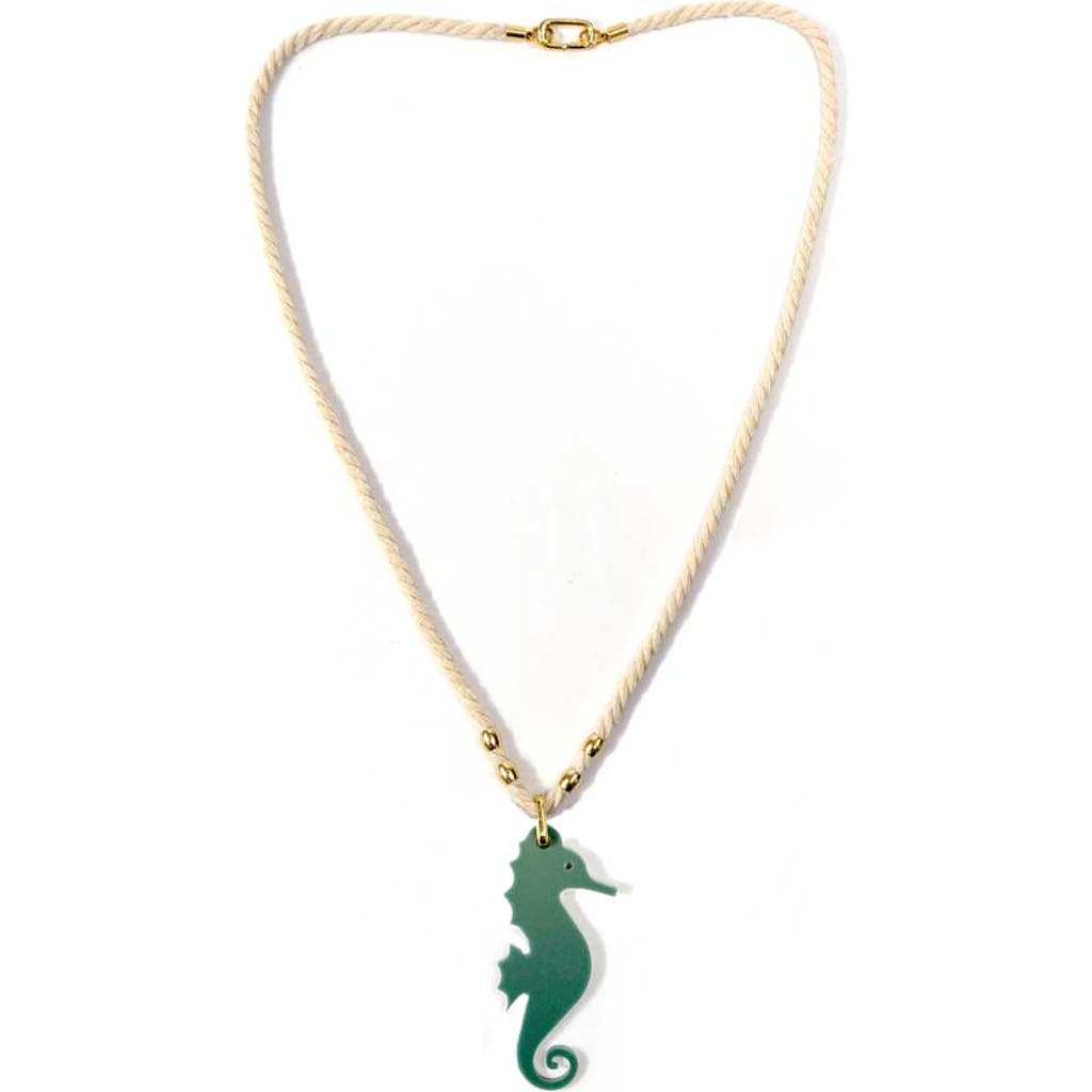 By Lilla By Lilla Rope Seahorse Necklace