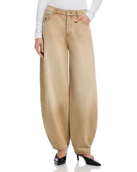 By Malene Birger By Malene Birger Dallas High Rise Barrel Jeans in Toasted Coconut