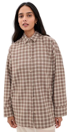 By Malene Birger By Malene Birger Derris Flannel Button Down Shirt Fossil