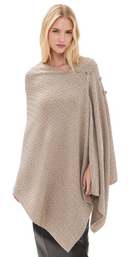 By Malene Birger By Malene Birger Liza Wool Cape Grey Brown Melange One