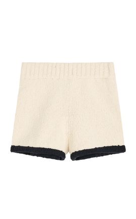 By Malene Birger By Malene Birger Rikka Knit CottonBlend Mini Shorts Black/white XL