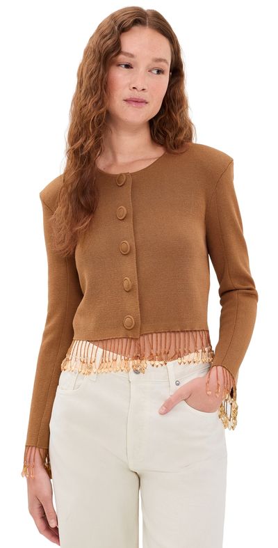 By Malene Birger By Malene Birger Shelly Beaded Jacket Latte Brown