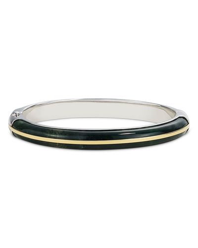 By Pariah By Pariah 14K Yellow Gold & Sterling Silver Moss Agate Bangle Bracelet