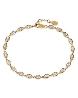 By Pariah By Pariah 14K Yellow Gold Diamond Cluster Eternity Bracelet