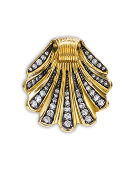 By Pariah By Pariah 14K Yellow Gold Diamond Shell Pendant, 0.33 tcw
