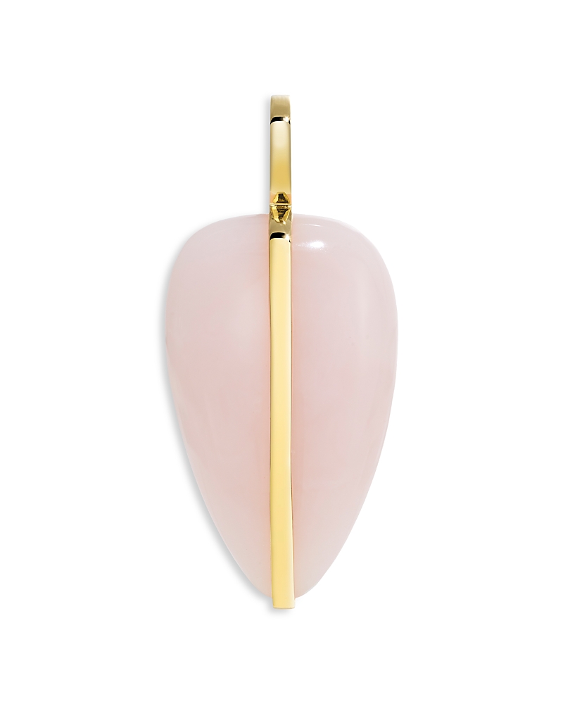 By Pariah By Pariah 14K Yellow Gold Pink Opal Large Pebble Pendant
