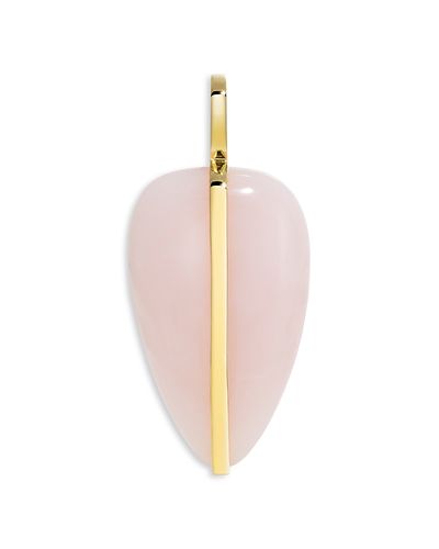 By Pariah By Pariah 14K Yellow Gold Pink Opal Large Pebble Pendant