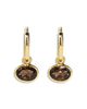 By Pariah By Pariah 14K Yellow Gold Smoky Quartz Dangle Hoop Earrings - 1