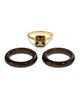 By Pariah By Pariah 14K Yellow Gold Smoky Quartz Stack Rings, Set of 3 - 3