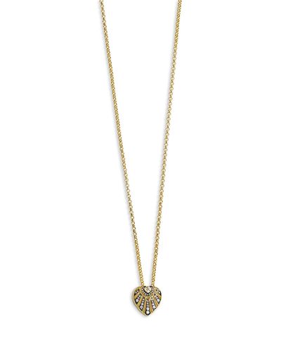 By Pariah By Pariah 14K Yellow Gold White Sapphire & Diamond Aurora Heart Pendant Necklace, 17.7