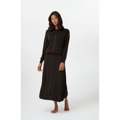 By Tess Collection By Tess Collection Camille Lined Elastic Waist Knit Maxi Skirt