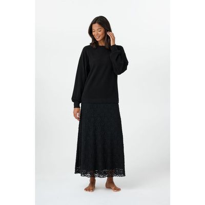 By Tess Collection By Tess Collection Gracie Lined Sweatshirt and Lace Dress