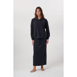 By Tess Collection By Tess Collection Lou Stretch Drawstring Waist Back Slit Skirt