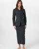 By Tess Collection By Tess Collection Maeve Pinstripe Tailored Back Slit Pencil Skirt - 1