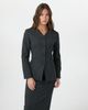By Tess Collection By Tess Collection Maeve Pinstripe Tailored Back Slit Pencil Skirt - 3