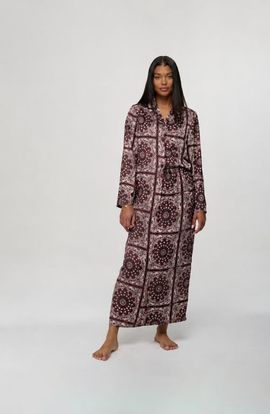 By Tess Collection By Tess Collection Sadie Bandana Print Drawstring Waist Satin Maxi Skirt