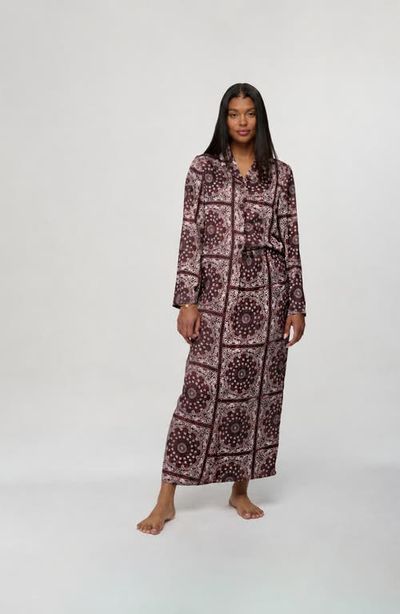 By Tess Collection By Tess Collection Sadie Bandana Print Drawstring Waist Satin Maxi Skirt