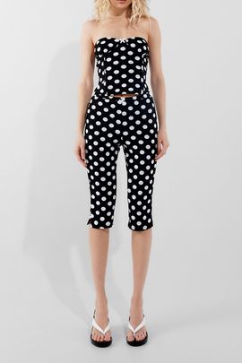 by.DYLN by. DYLN Isla Black Spot Strapless Top in Black Spot, Women's at Urban Outfitters