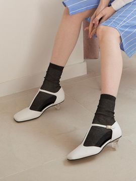 Byeuuns Icecube Heel Pumps White