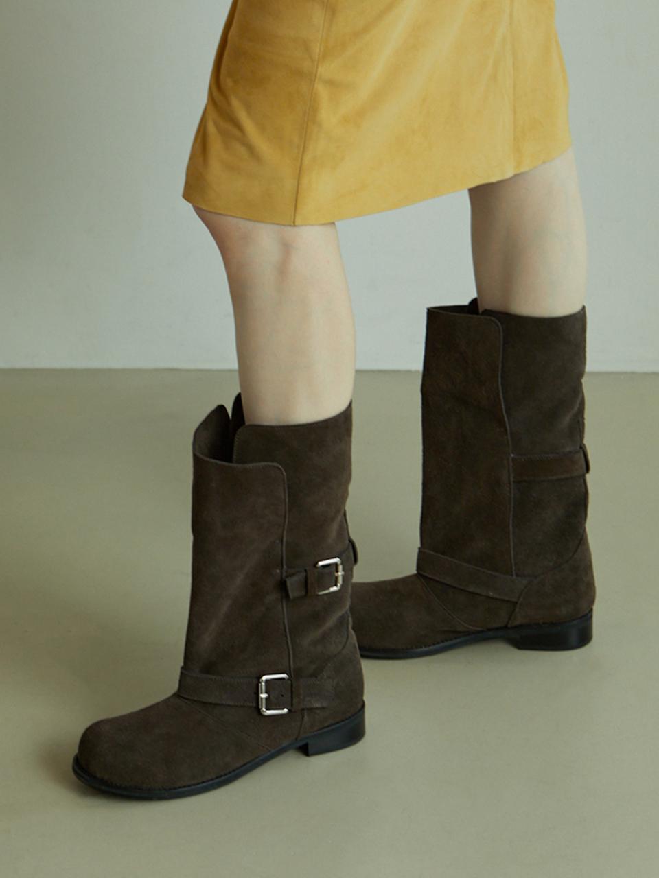 Byeuuns Leather Cuff Biker Boots (BOB24408)