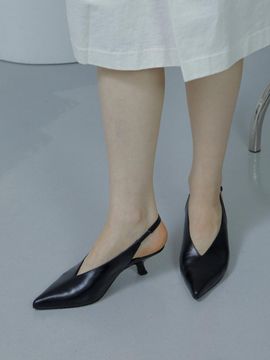 Byeuuns Point Toe Curve Heel Slingback