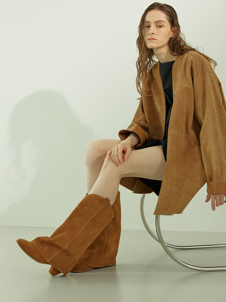 Byeuuns Shirring Western Boots