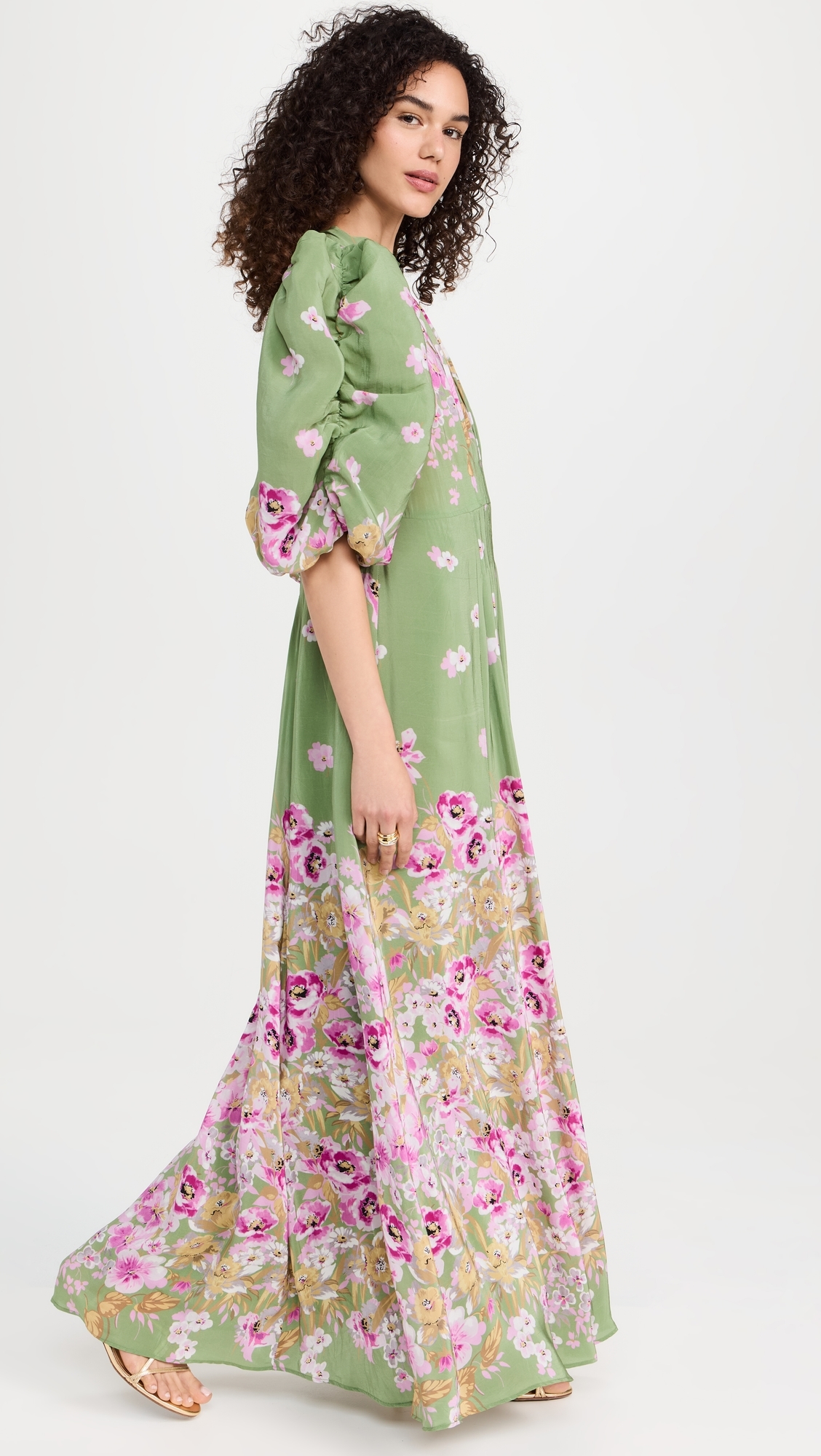 byTiMo - Crepe Tie Back Gown Green Field M