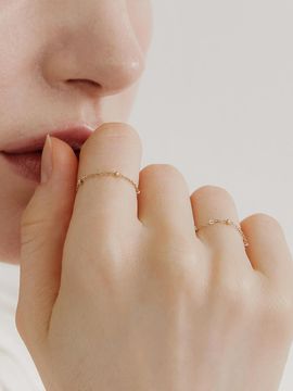 byweekend 14k Ball Chain Ring
