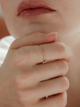 byweekend 14k Delicate Beige Gold Ring