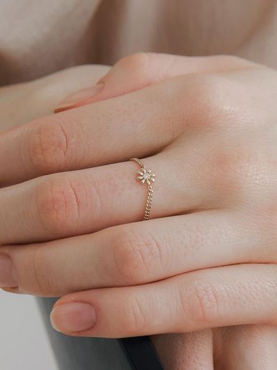 byweekend 14k Gold Daisy Ring