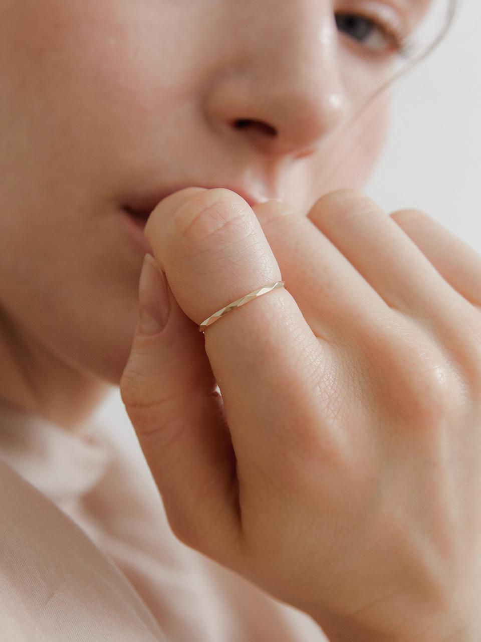 byweekend 14k Wide Cut Yellow Gold Ring