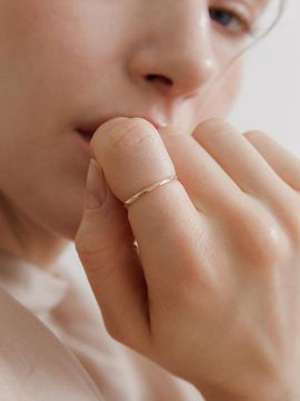 byweekend 14k Wide Cut Yellow Gold Ring