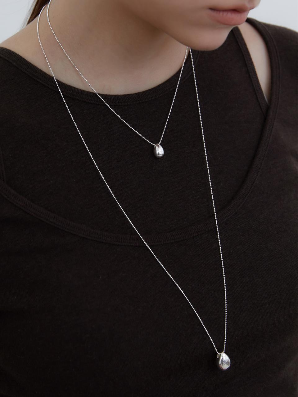 byweekend 925 Silver Adjustable Length Bold Drop Necklace
